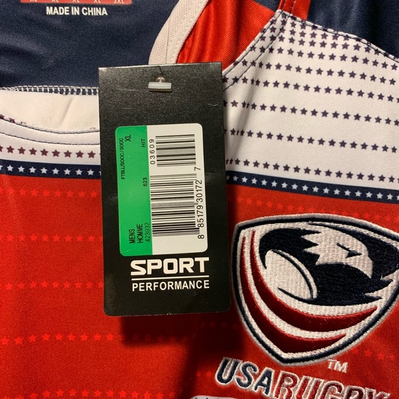 BLK Fly Emirates USA Rugby Sports Performance Short Sleeve Jersey - NWT - Picture 5 of 7